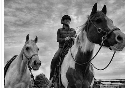 Samantha Harvey sitting on a horse